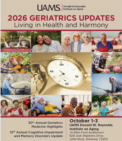 UAMS 2026 Geriatrics Updates: Living in Health and Harmony Banner